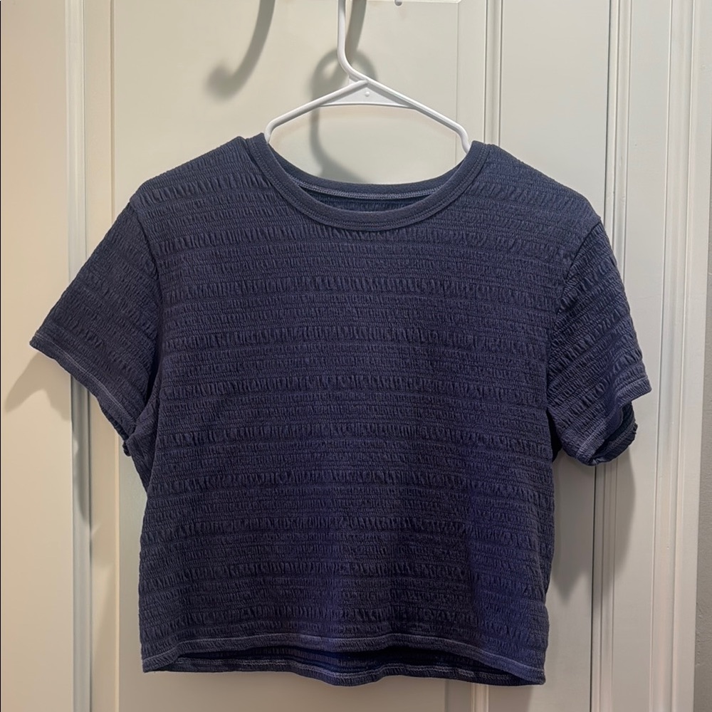 American Eagle Blue Textured Women's Top